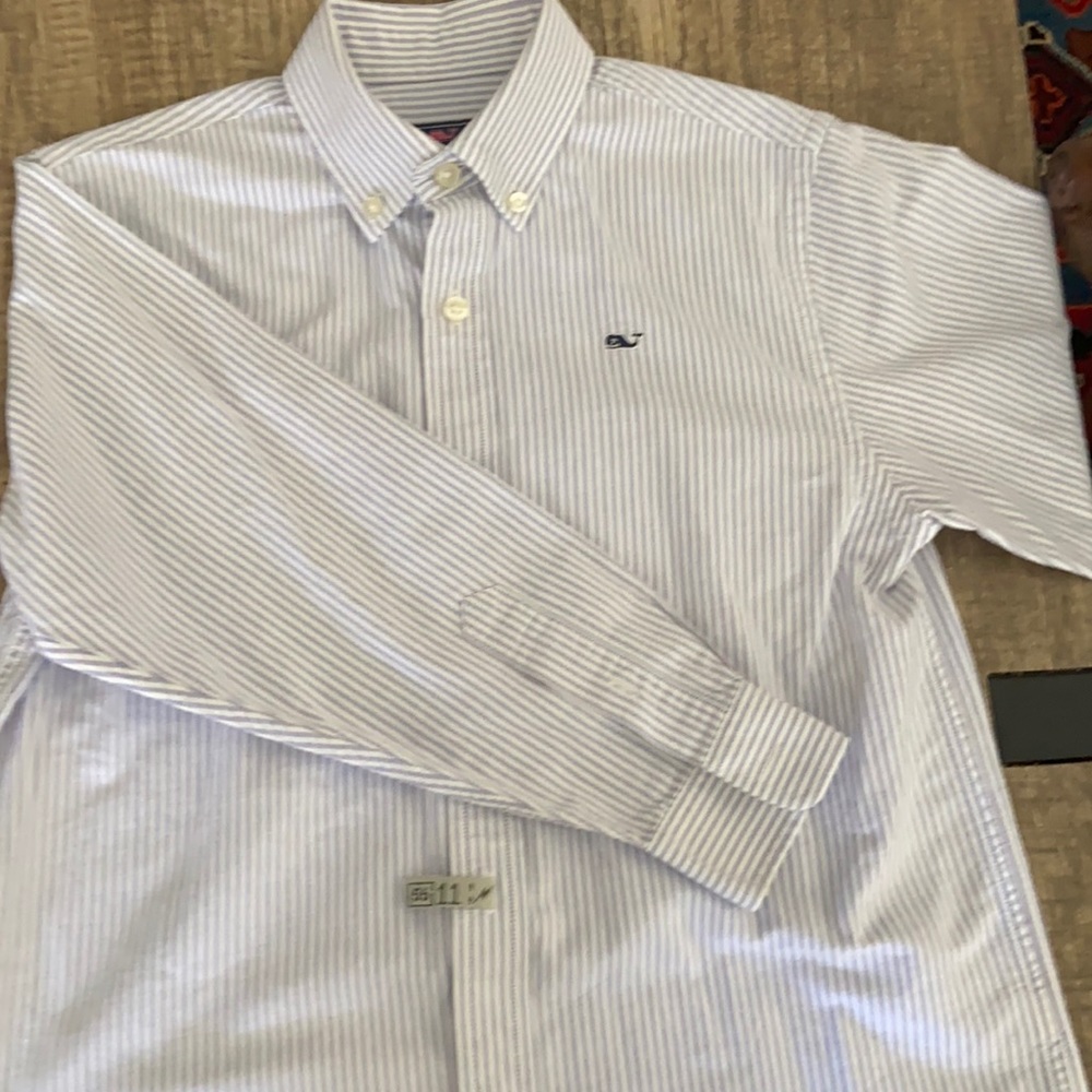 Vineyard Vines Boys small (8-10) Purple & White